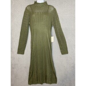 NWT Laura Ashley Victorian Cottagecore Open Knit Maxi Sweater Stretch Dress XL